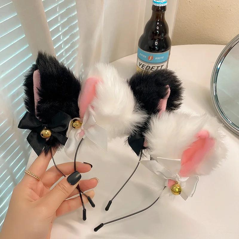 Bandeau oreilles de chat en peluche pour femmes, Style coréen, élégant, mode fille, bandeau de cheve