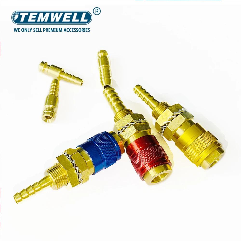 Adaptateur de gaz refroidi à l'eau, raccord rapide pour torche de soudage TIG ou connecteur de torch