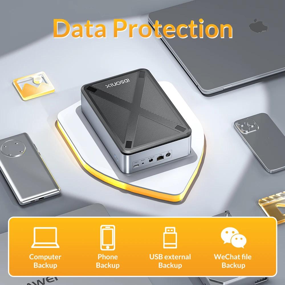 IDsonix-Boîtier de stockage externe pour disque dur SATA HDD, 3.5 pouces, pour NAS, cloud privé