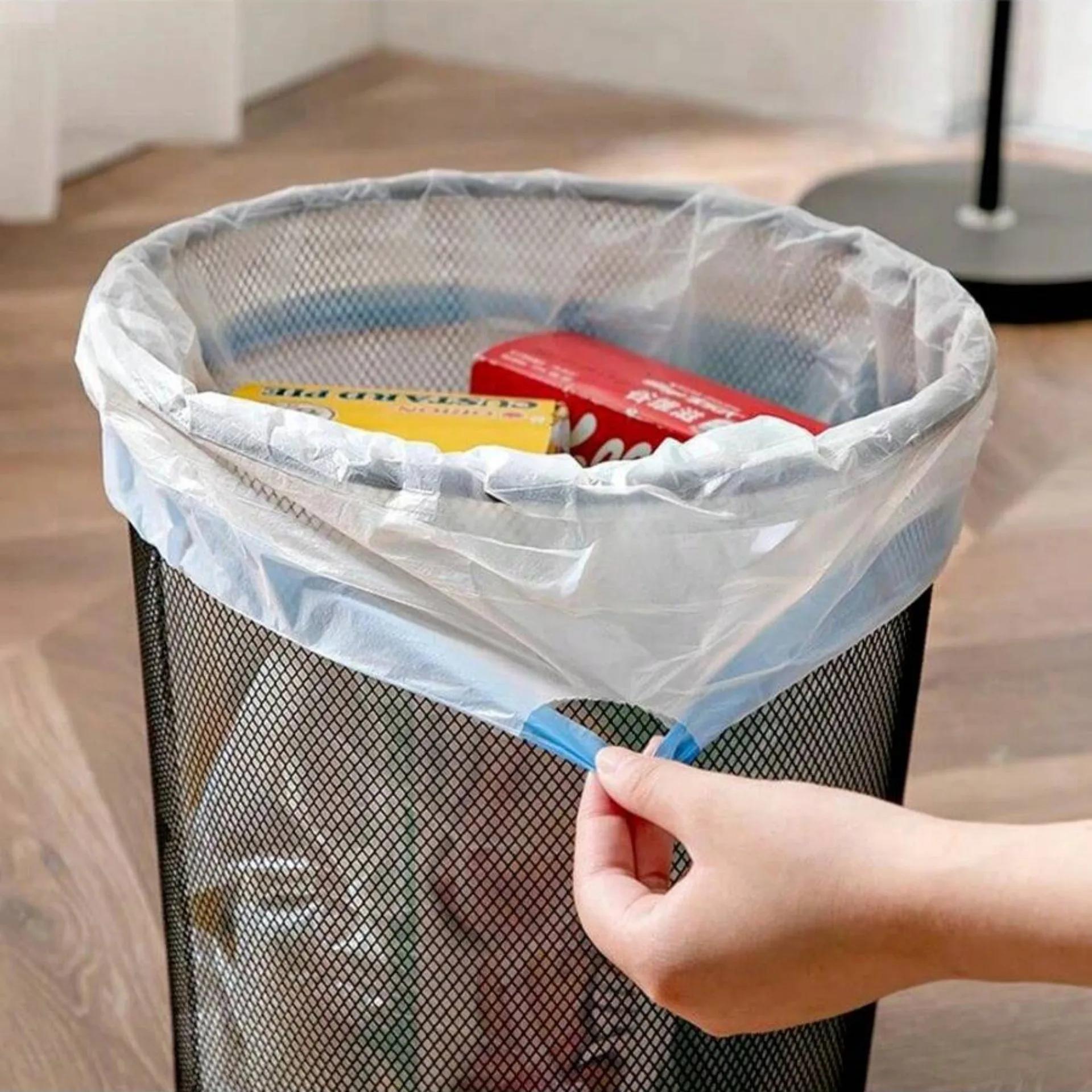 Sacs poubelles parfumés à cordon 45x50cm – Grands sacs poubelles parfumés épais avec poignées, 4 par
