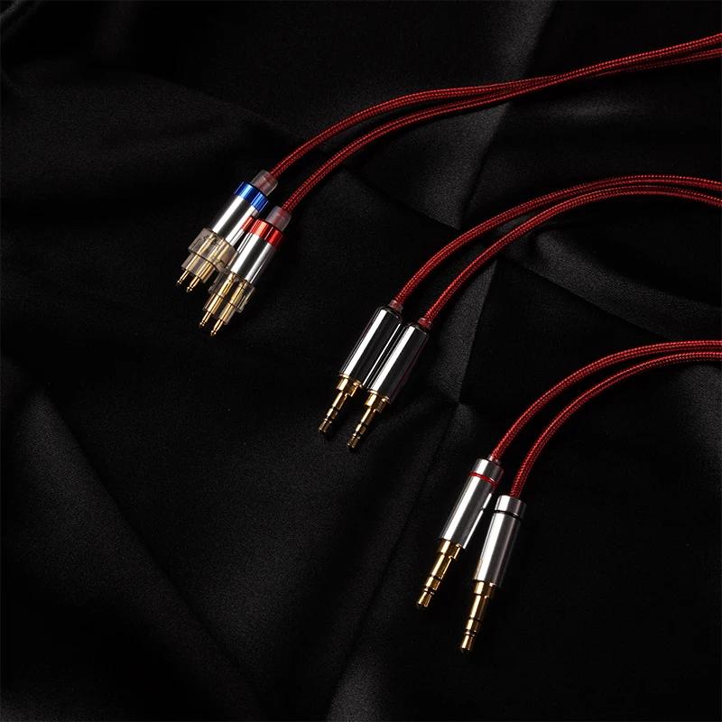 NICEHCK HeadAg 4N câble Coaxial argent pur HIFI Audio casque 4.4mm équilibré HD650/double 2.5mm HD60