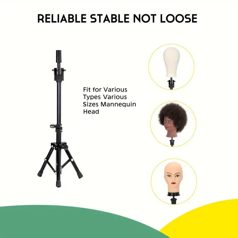 Support de tête de Mannequin réglable 36cm-56cm, trépied, support de tête de formation pour Salon de
