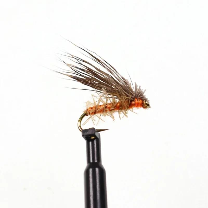 10 pièces/lot appât artificiel insectes leurre cerf cheveux secs mouche leurres de pêche doux bar de
