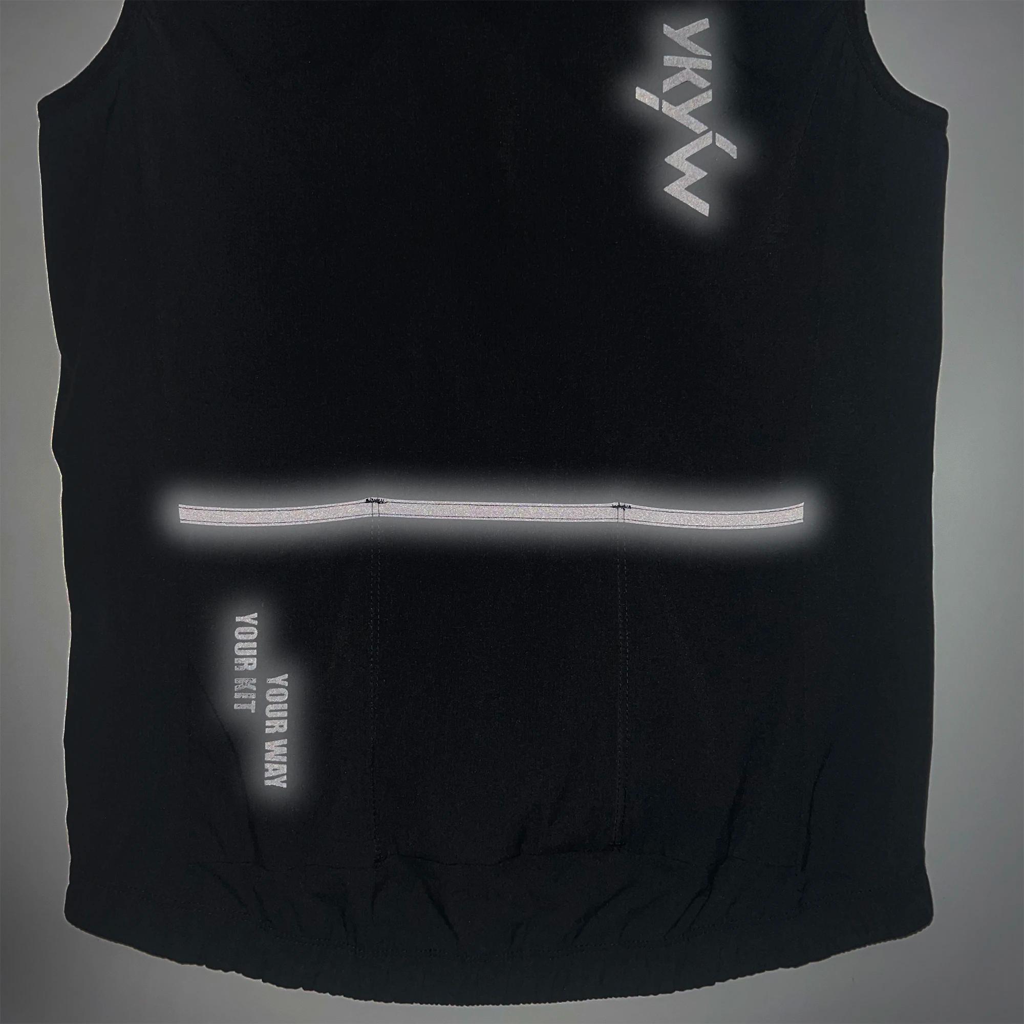 YKYWBIKE Gilet de cyclisme thermique en polaire pour homme, coupe-vent, imperméable, sans manches