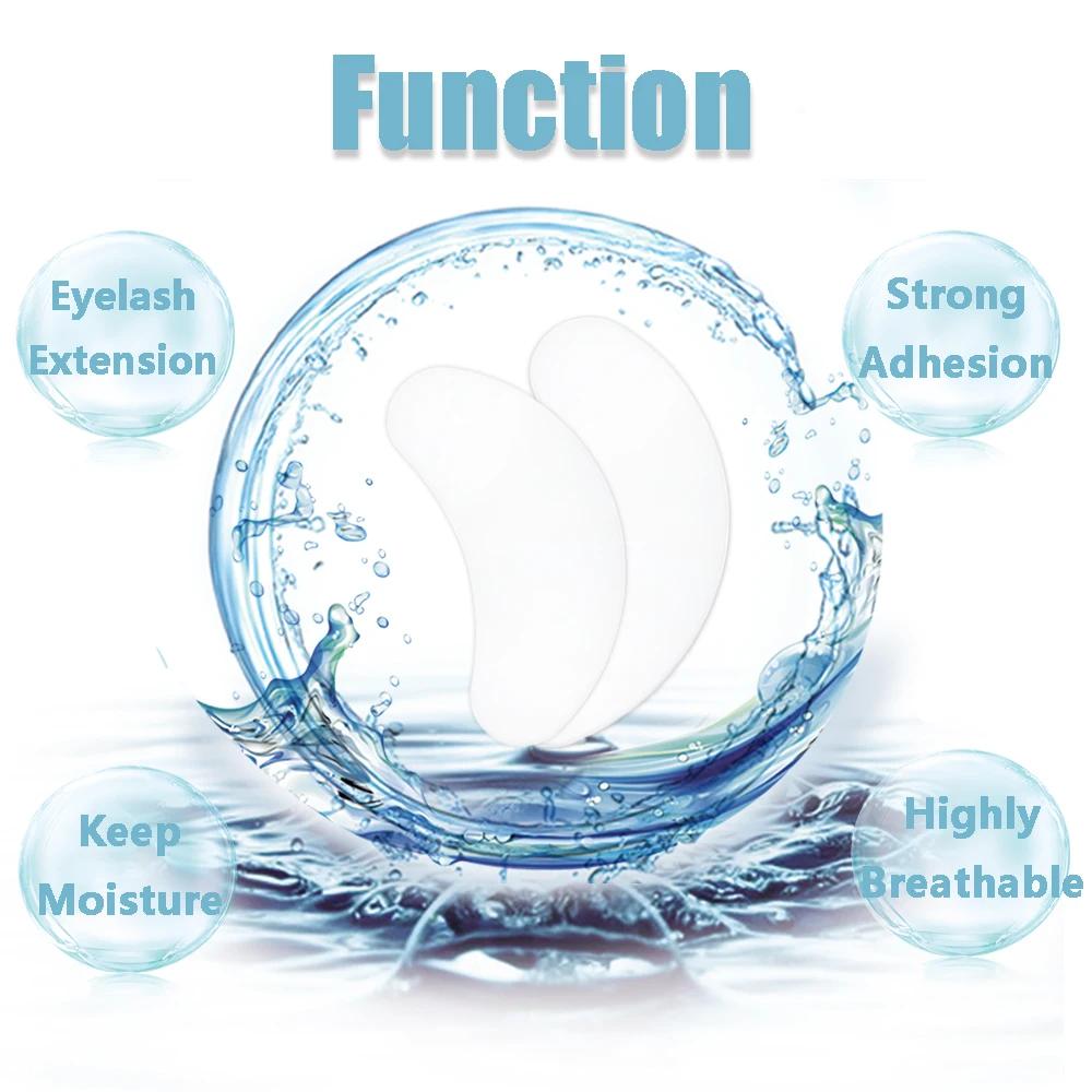 Patch pour les yeux en Hydrogel, 200/400/1000 paires, pour la construction d'extensions de cils, cou