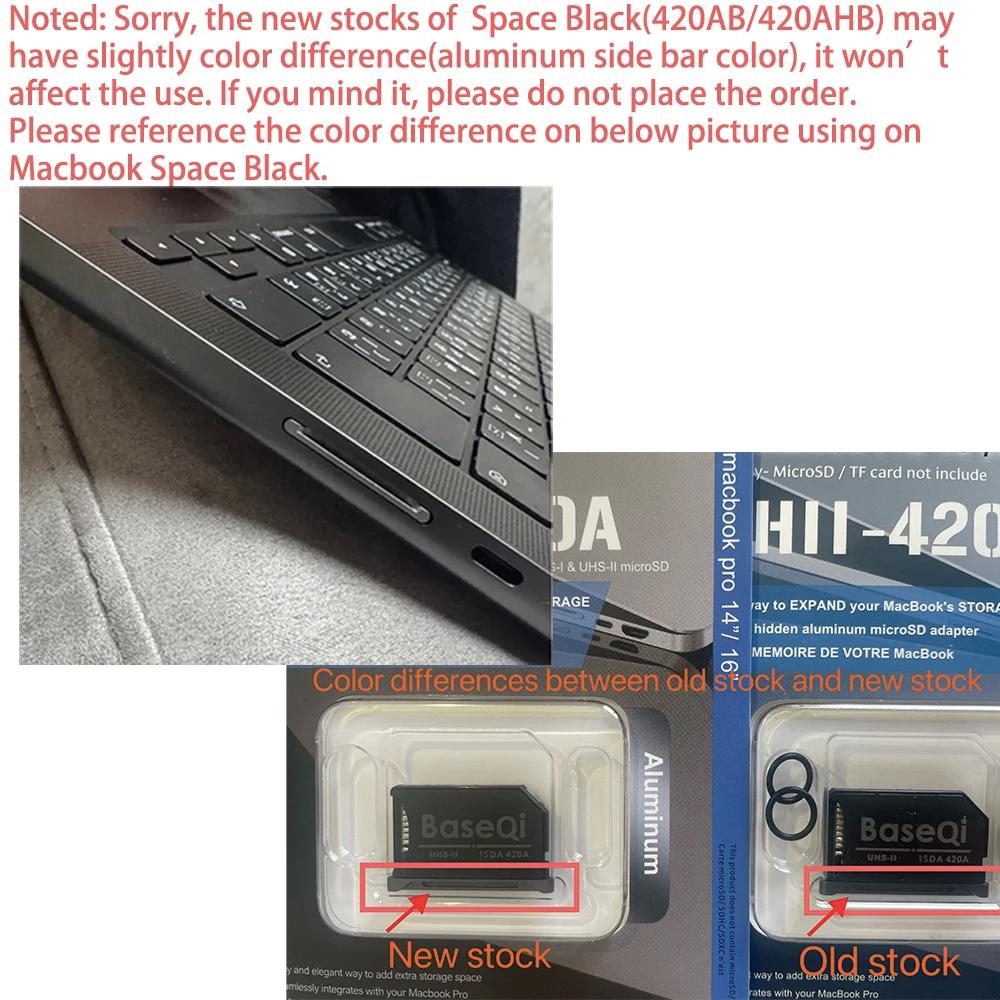 Adaptateur de carte MicroSD BaseQi pour MacBook Pro 14 pouces 16 pouces M1/M2/M3/M4/M5 Année 2025/24