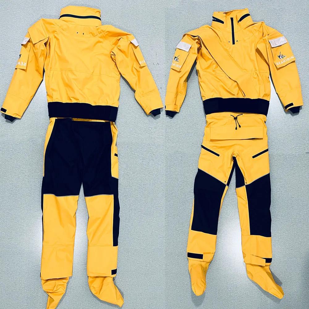 Combinaison sèche imperméable à capuche détachable, entrée avant, vêtements pour kayak, pagaie, Raft