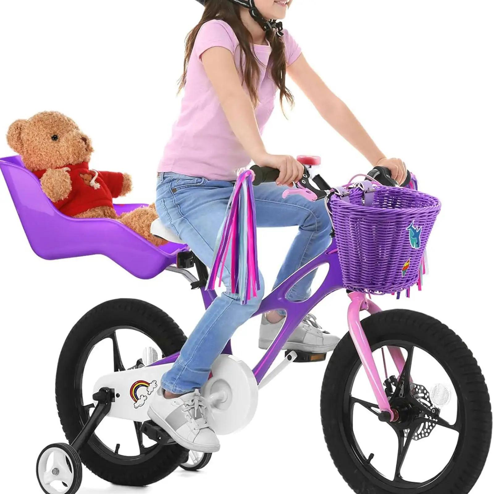 Siège de poupée de vélo pour filles avec décalcomanies de bricolage, décoration de vélo pour enfants