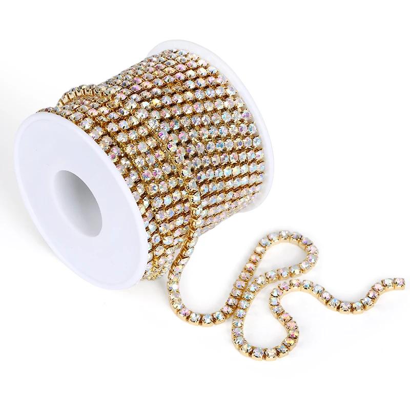 Strass de couture à paillettes JOCrystal, décorations de robes, accessoires de garnitures, 1 mètre, 