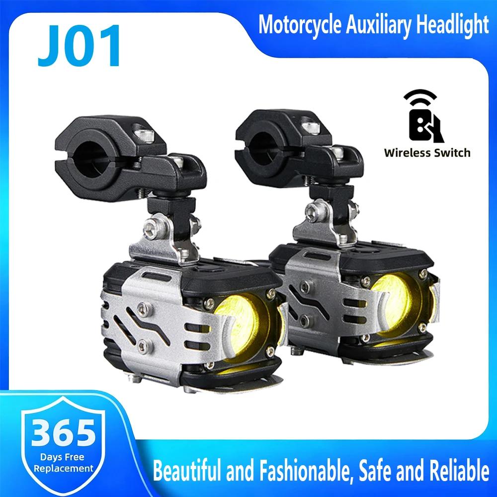 Commutateur sans fil J01/J03, projecteur auxiliaire avant de moto, 7200 lumens, perles LED pour véhi