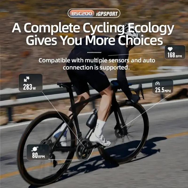 IGPSPORT-Ordinateur de vélo GPS BSC200, Odomcirculation de vélo, Compteur de vitesse sans fil, Navig