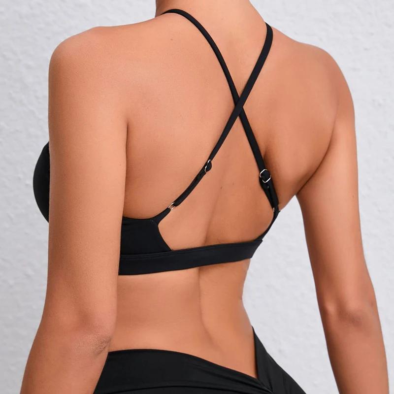 Hearuisavy Soutien-gorge de sport sexy pour femme, extensible, pour l'été, la gym, le yoga, l'entraî