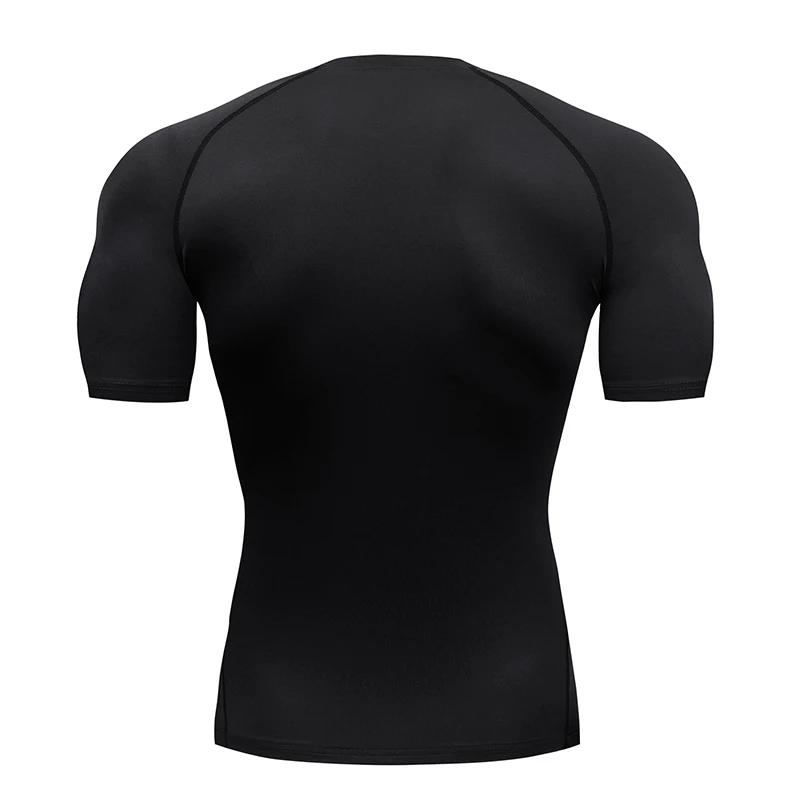 T-shirt compression homme manches courtes 2024 - Sport, fitness, running - Élastique séchage rapide