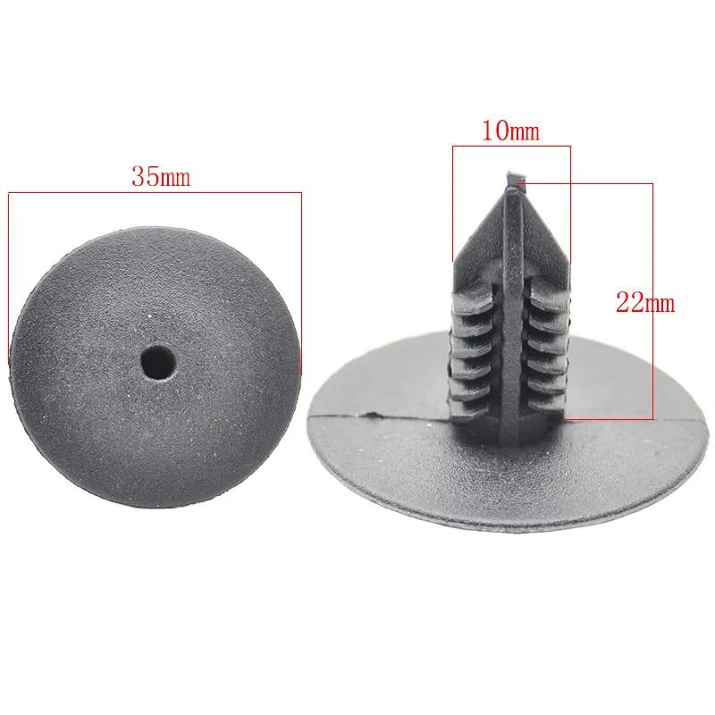 50 pièces 10mm Rivets en plastique attaches porte garde-boue pare-chocs couverture punaise Clips Cli