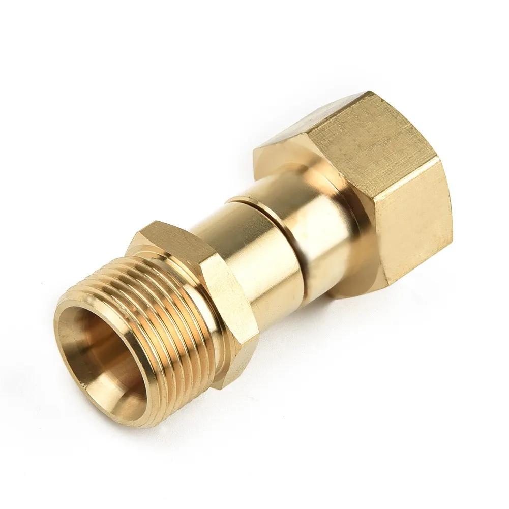 1x rondelle haute pression en laiton raccord à Joint pivotant M22 14mm filetage Rotation tuyau netto