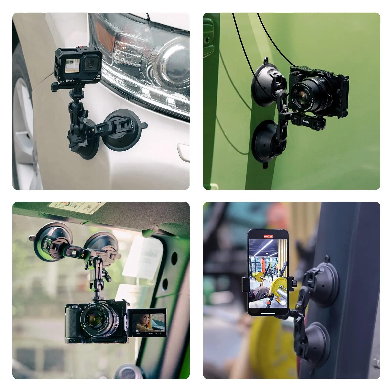 SmallRig – support de ventouse de caméra pour GoPro, pare-brise de fenêtre de voiture pour Sony DSLR