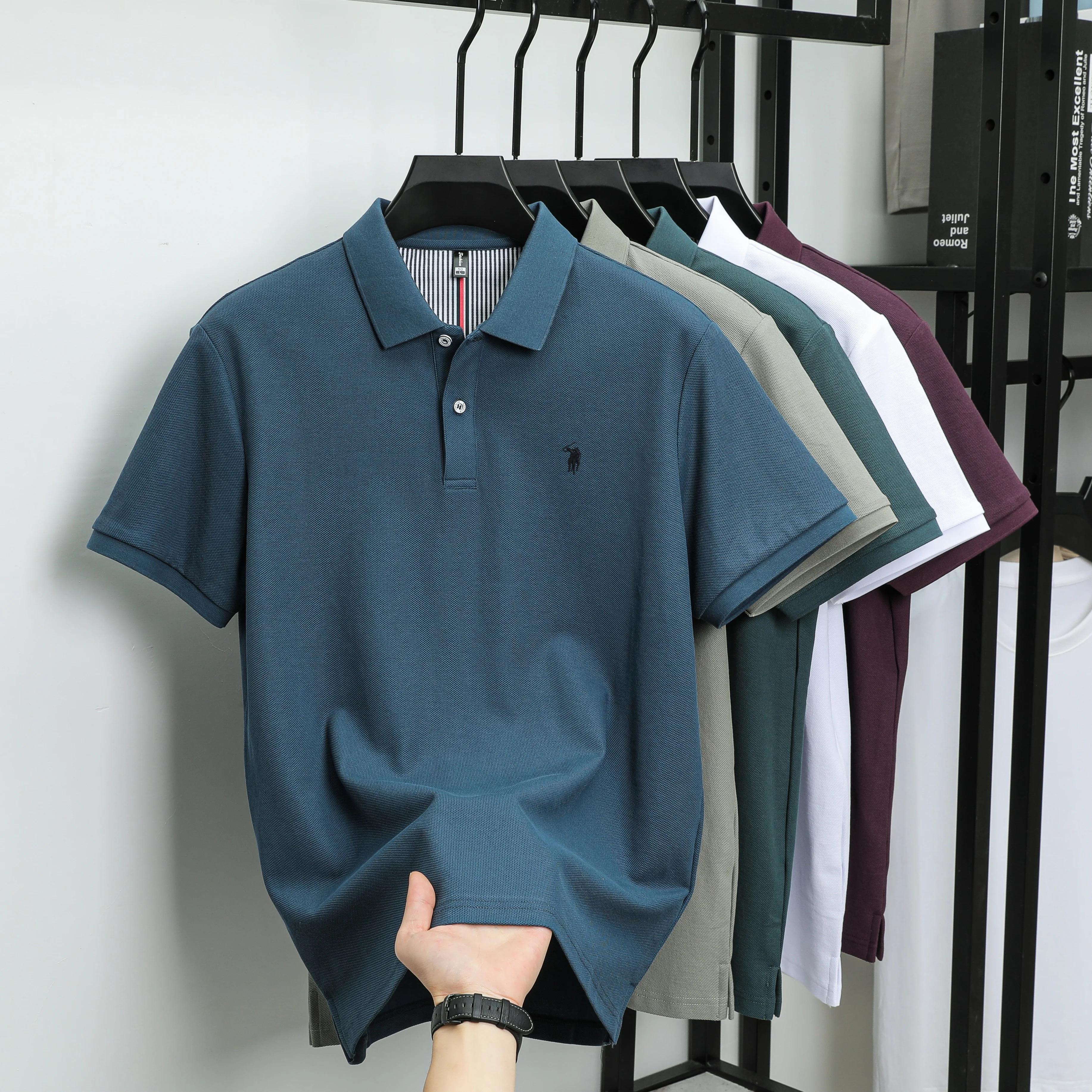 Polo d'été brodé à manches courtes pour homme, respirant et à séchage rapide, idéal pour le quotidie
