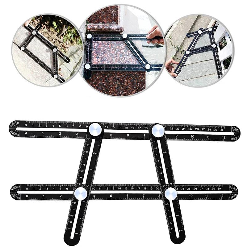 Règle de mesure d'angle de Construction, ensemble de 6 plis, alliage d'aluminium, modèle de moule pe