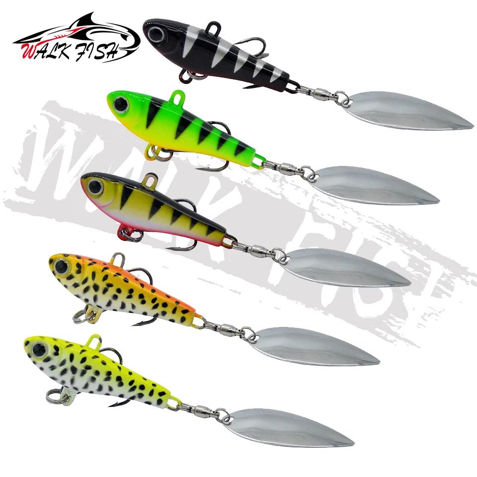 WALK FISH 1 pièces leurre de pêche tête plombée poisson 20g VIB cuillères de Rotation pêche en océan