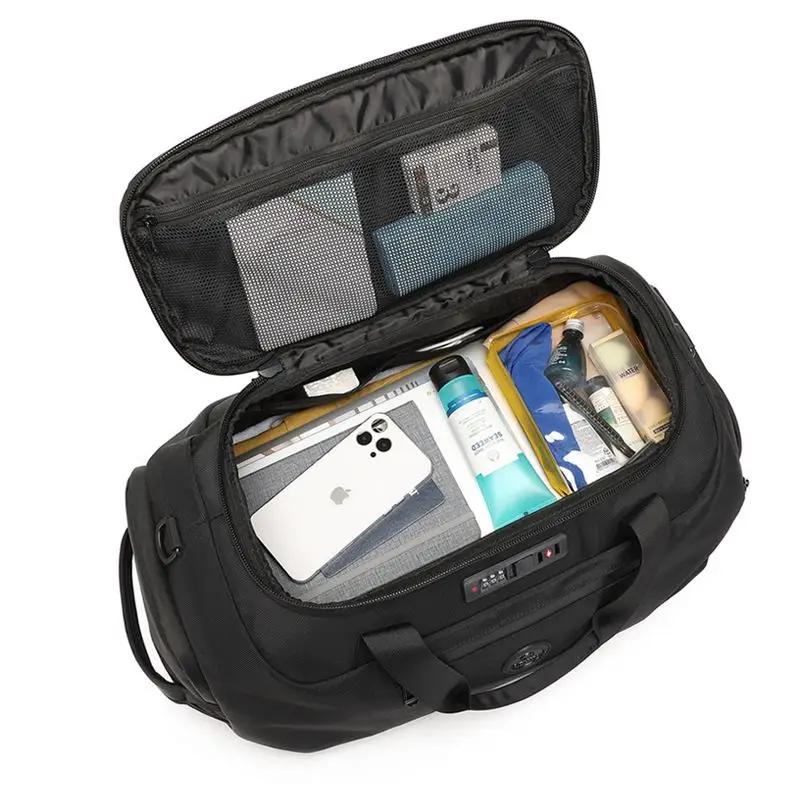 OZUKO hommes voyage sacs polochon grande capacité sacs à main de sport avec sac à chaussures poche h