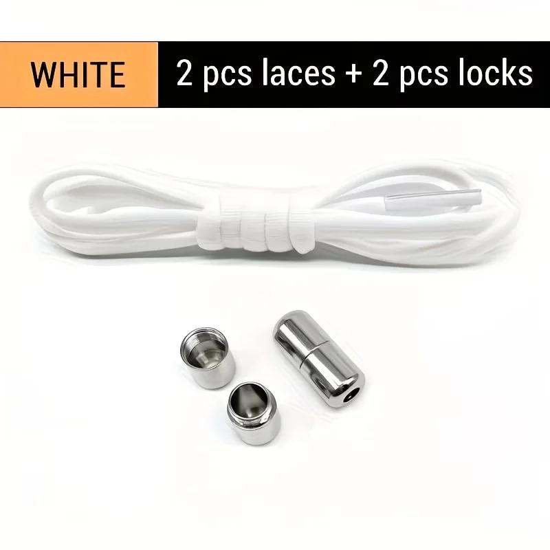 Lacets élastiques sans nœuds |   Conception semi-circulaire avec fermeture métallique, lacets paress