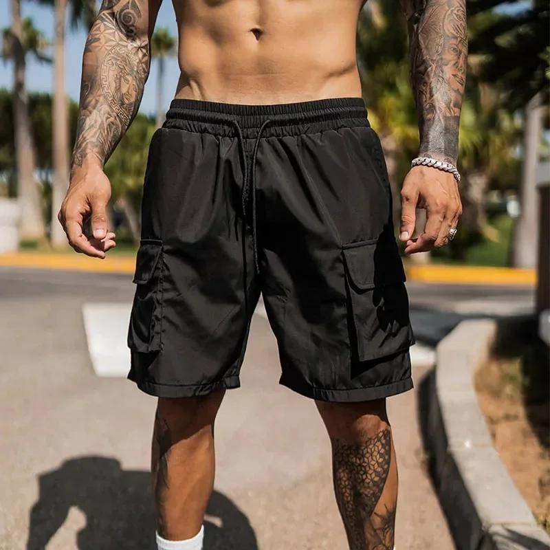 Shorts d'athlétisme homme séchage rapide GITF poches fermeture éclair course gymnastique fitness été
