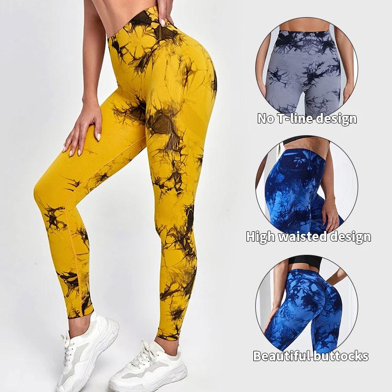 Leggings de yoga taille haute sans coutures pour femmes - Collants push-up fitness 2023