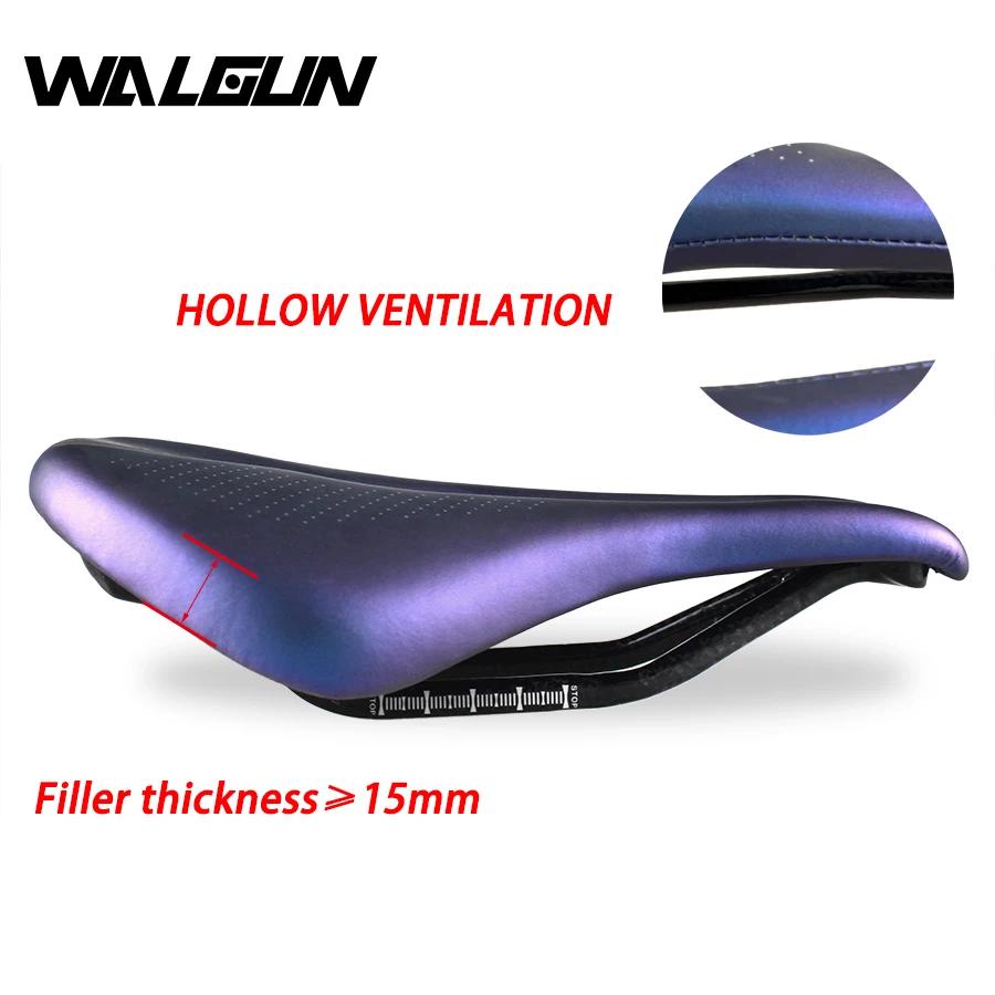 Selle ultralégère en Fiber de carbone dégradé bleu-violet adapté pour vélo vtt ts101 accessoires vtt