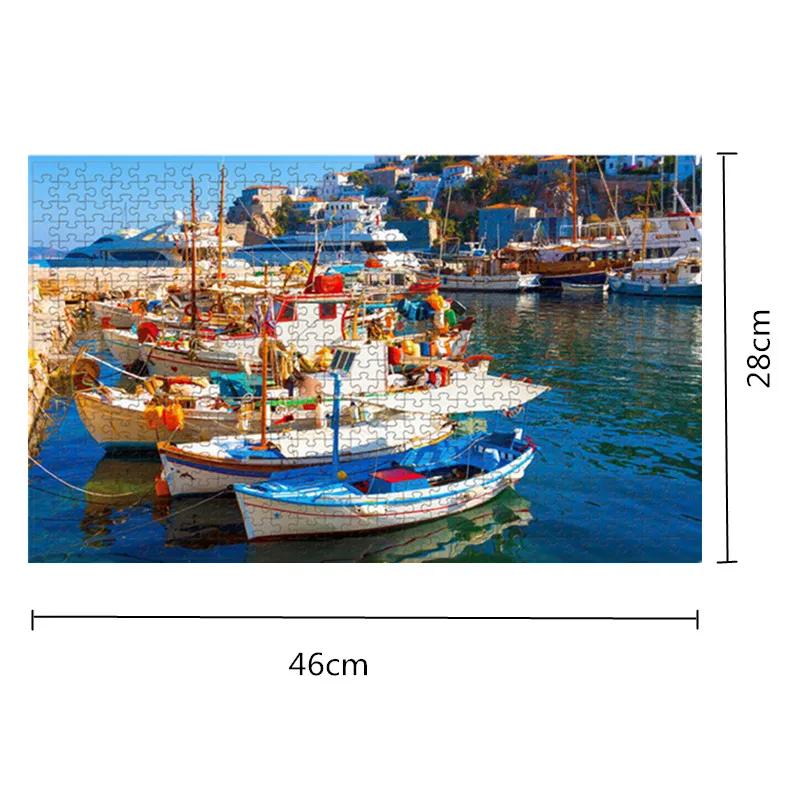 500 pièces Puzzle créatif diverses paysages assemblage photo adultes Anti-Stress Puzzles jouets pour