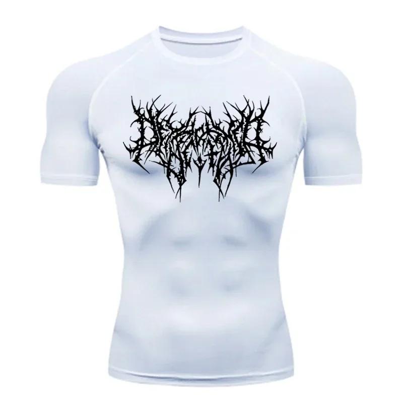 T-shirt sport séchage rapide compression pour homme - Fitness course salle de gym technique