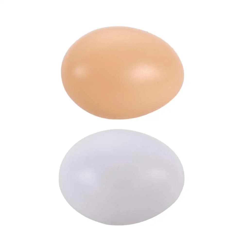 10 pièces/ensemble oeuf poule volaille élevage Simulation faux oeufs artificiels en plastique peintu