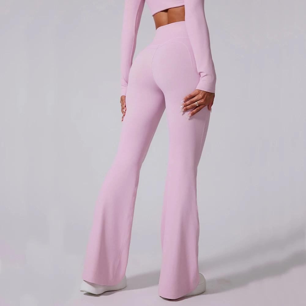 Femmes taille haute Leggings évasés Gym Fitness pantalons de Yoga entraînement course Sport Leggings