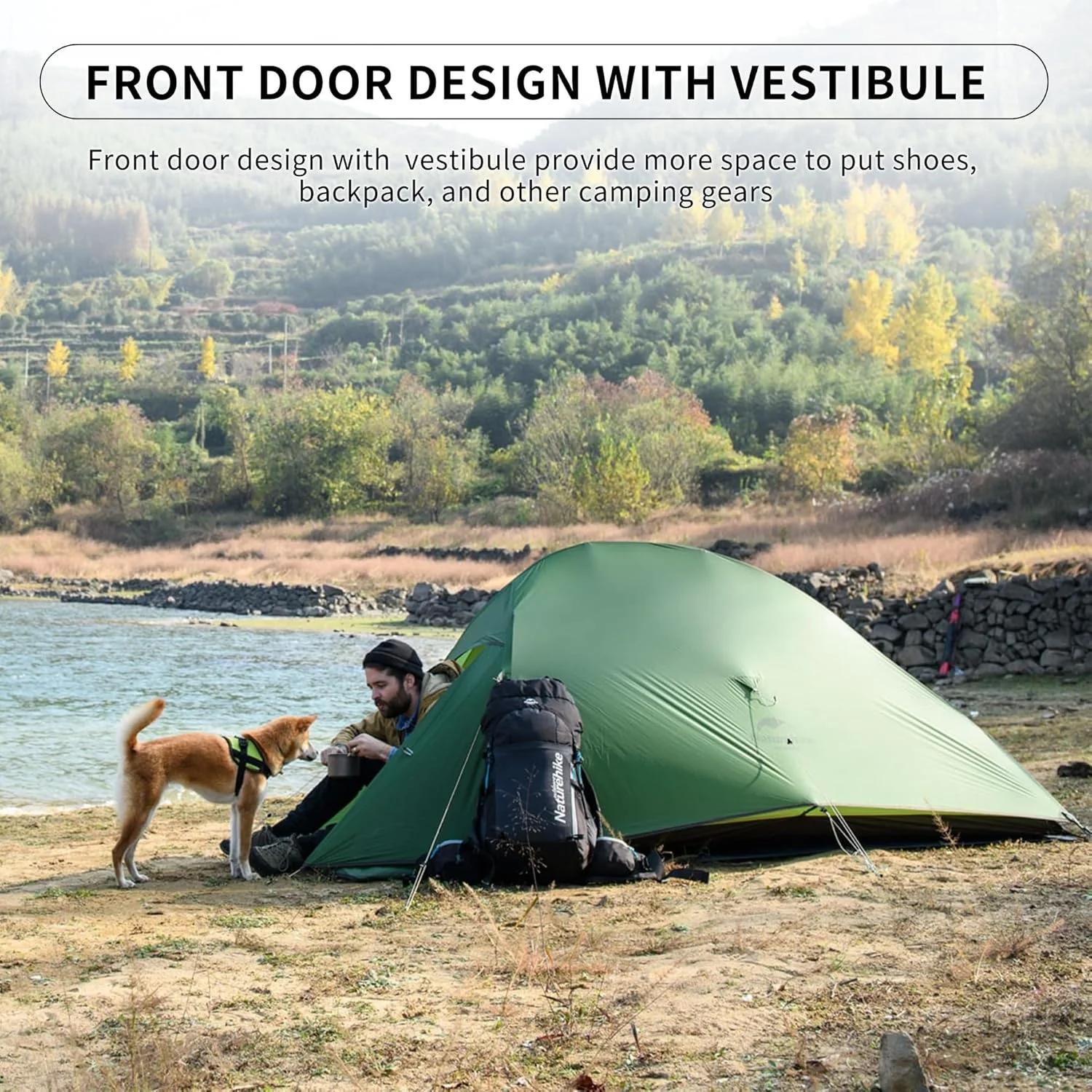 Natureifa-Tente de camping ultralégère Cloud Up 1 2 3 , double couche, étanche, pour randonnée en pl