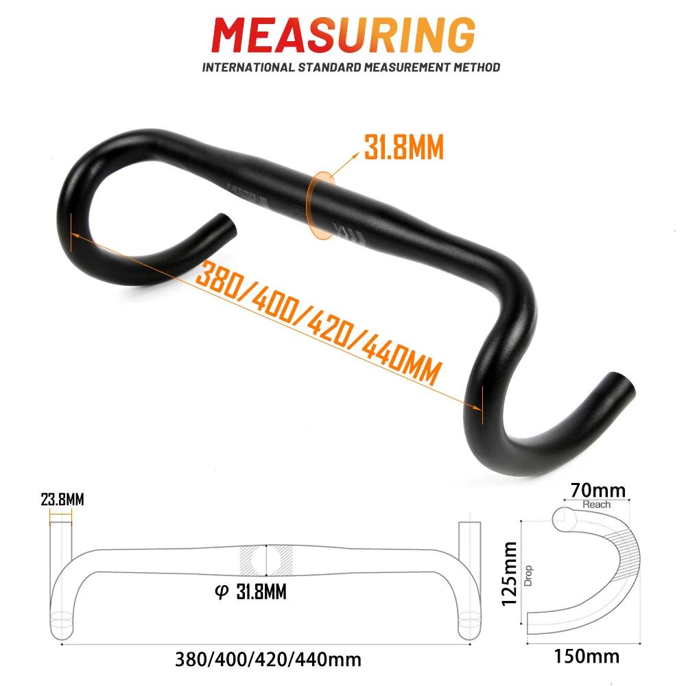 UNO – guidon de vélo de route en aluminium 7075, haute résistance, barre de direction, 31.8mm, 380/4