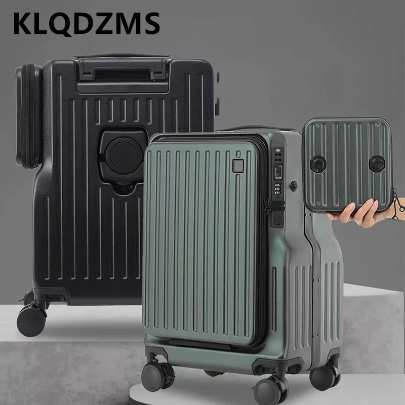 KLQDZMS Sac de cabine pour ordinateur portable 20 pouces en ABS+PC, valise multifonctionnelle à ouve