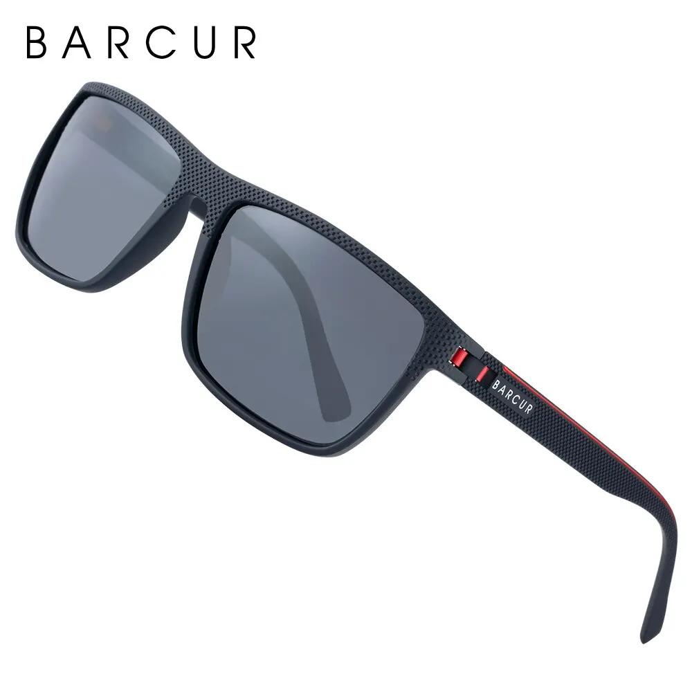 BARCUR Design-Lunettes de soleil polarisées TR90 pour homme et femme, accessoire de sport léger, pro