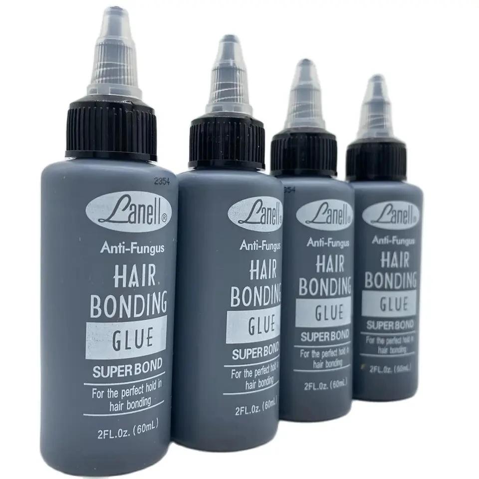 Lanell – tissage de cheveux noirs, 1 pièce/2 pièces, 1Oz/2Oz/4Oz, colle anti-champignon, SUPER BOND 