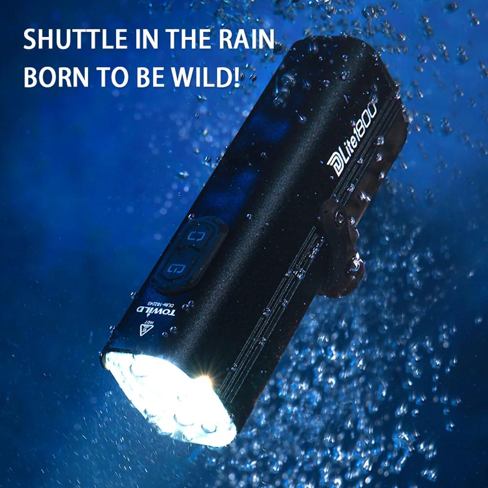 TOWILD DLite 1800LM lumières de vélo mise au point/interrupteur de faisceau d'inondation lumière de