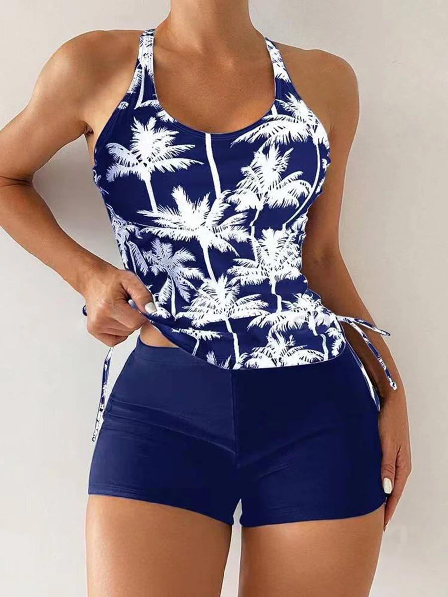 Maillot de bain deux pièces tankini imprimé pour femme 2026 – Tenue de plage XXL