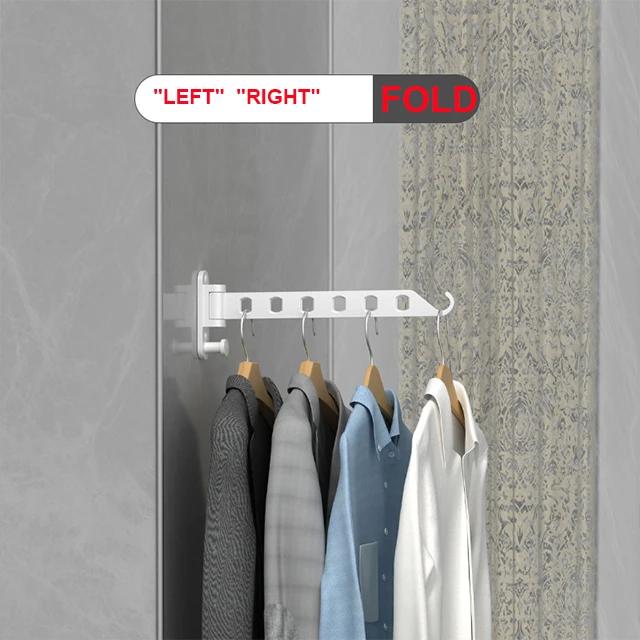 Étendoir à vêtements, rétractable, pliable, solide, mural d'intérieur en aluminium, Simple et pratiq