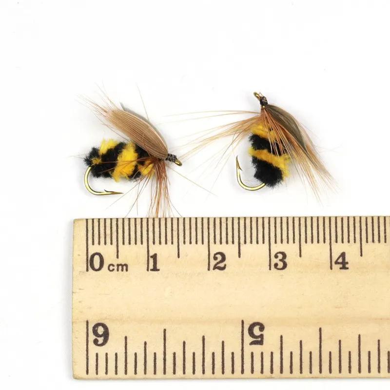 10 pièces/ensemble pêche artificielle insecte appât bourdon mouche truite pêche leurres bionique abe