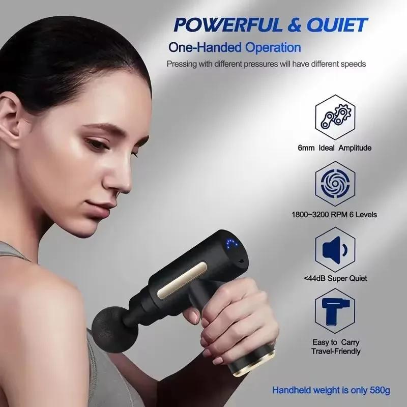 Pistolet de massage électrique vibrant professionnel 2026 pour relaxation musculaire et massage du c
