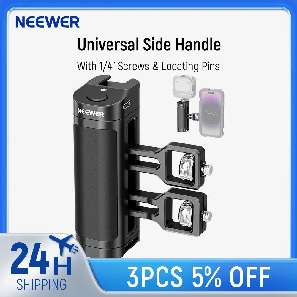 Neewer poignée latérale universelle avec télécommande sans fil pour Smartphone Cage Rig 2 adaptateur