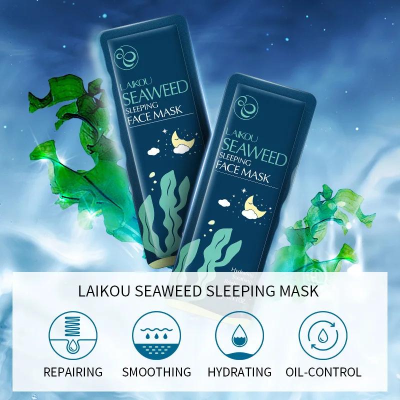 100 pièces LAIKOU masque de sommeil hydratant Sakura escargot algues Centella masque facial tendre e