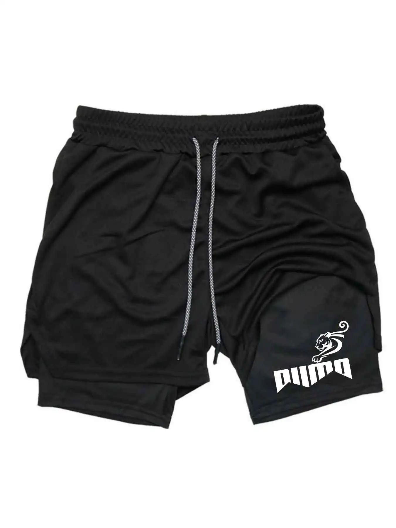 Shorts de sport imprimés pour hommes 2026, double couche, séchage rapide, basketball, fitness