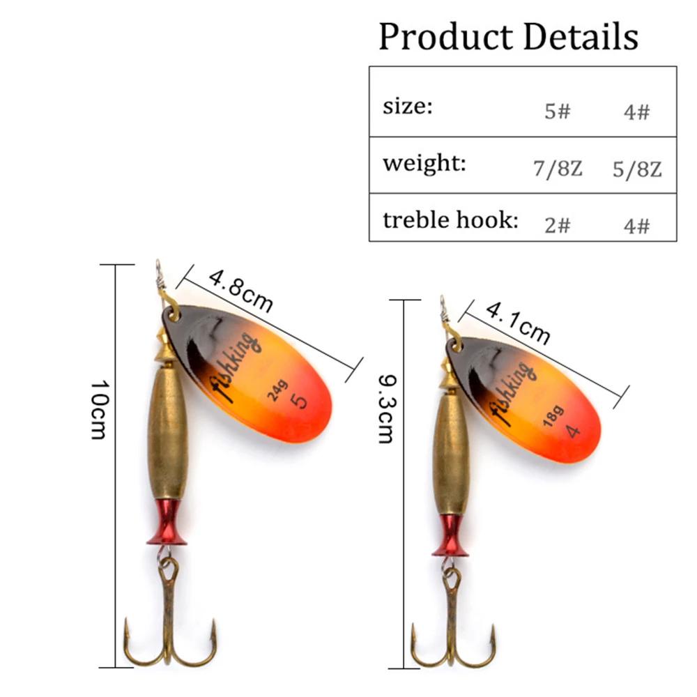 NGB longue coulée Spinner appât leurre de pêche 18g 24g rotatif en métal Spinbait cuillère leurres b