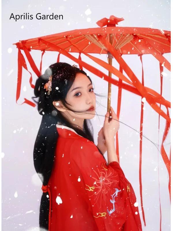 Parapluie en dentelle pour spectacle de danse chinoise, parapluie classique Hanfu en papier à l'huil