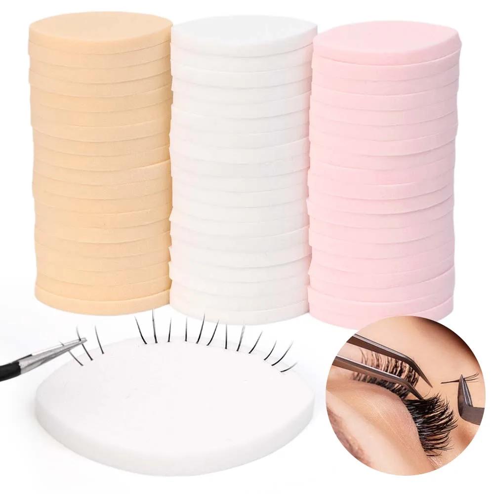 Coussinets de faux-cils en éponge douce, 60 pièces, tableau de cartes pour débutants, cils vaporeux,