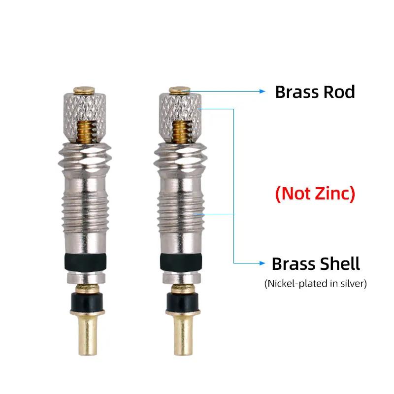 Deemount noyau de Valve Presta de qualité supérieure 2/6/12 pièces en laiton CNC FV vtt Tubes de vél