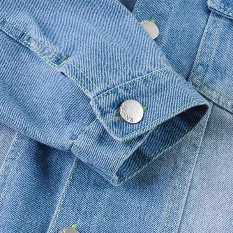 Veste en jean Minnie Mouse pour petites filles, manteau de printemps et d'automne, vêtements d'extér